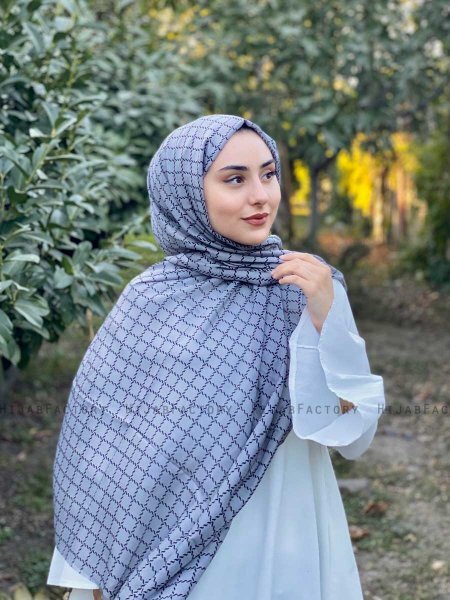 Qiana - Hijab Fantasia Di Cotone Grigio