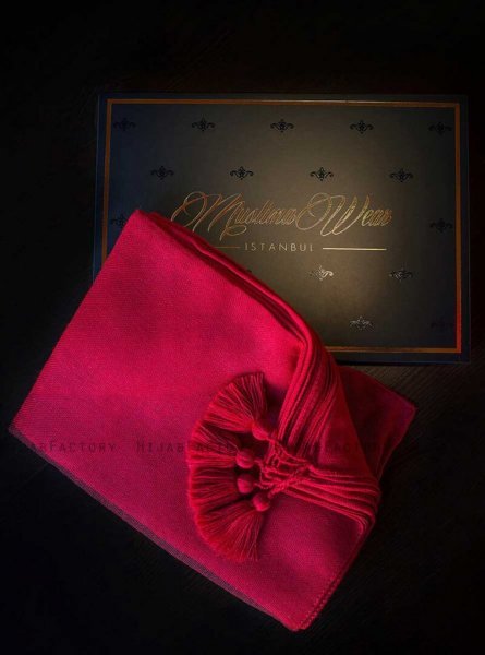 Queen Rosröd Hijab Sjal Muslima Wear 310117b