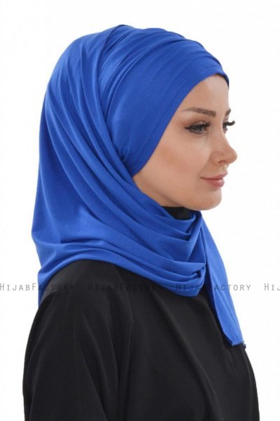 Rebecca - Turbante Di Cotone Blu - Ayse Turban