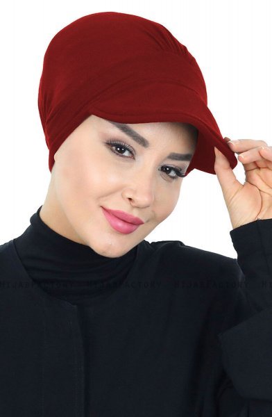 Sandra - Turbante Di Cotone Bordò - Ayse Turban