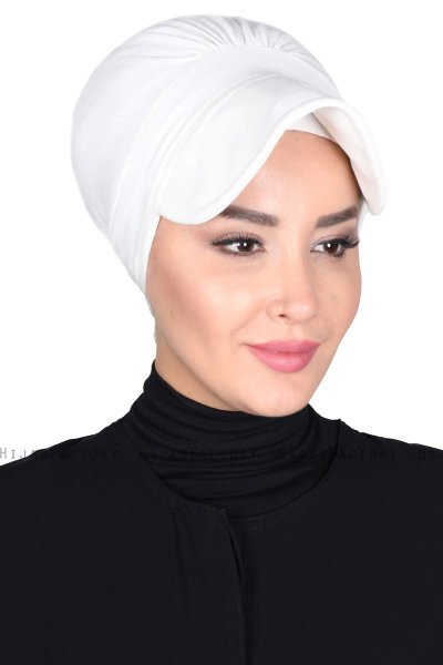 Sandra - Turbante Di Cotone Bianco Sporco - Ayse Turban