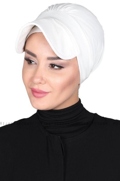 Sandra - Turbante Di Cotone Bianco Sporco - Ayse Turban