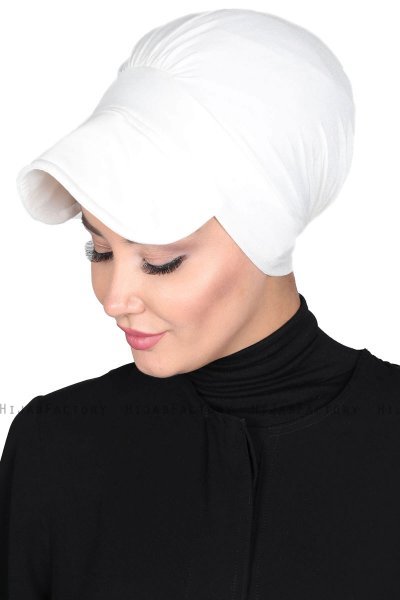 Sandra - Turbante Di Cotone Bianco Sporco - Ayse Turban