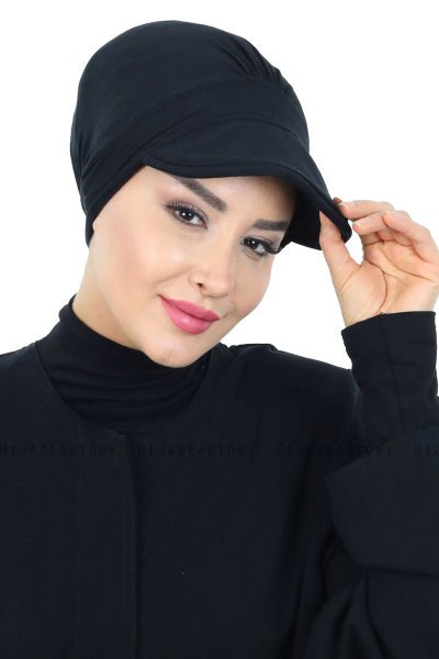 Sandra - Turbante Di Cotone Nero - Ayse Turban