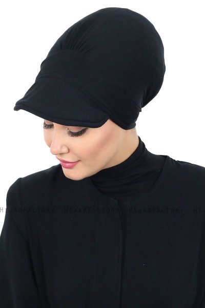 Sandra - Turbante Di Cotone Nero - Ayse Turban