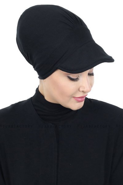 Sandra - Turbante Di Cotone Nero - Ayse Turban