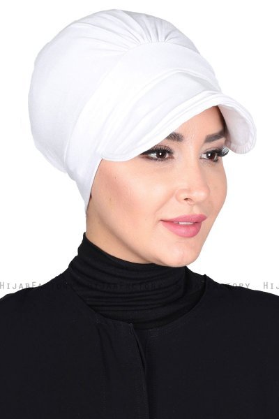 Sandra - Turbante Di Cotone Bianca - Ayse Turban