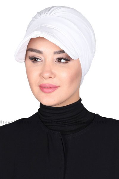 Sandra - Turbante Di Cotone Bianca - Ayse Turban