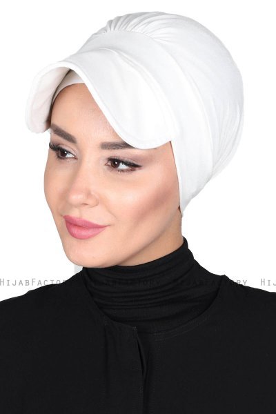 Sandra - Turbante Di Cotone Bianco Sporco - Ayse Turban