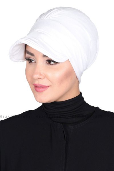 Sandra - Turbante Di Cotone Bianca - Ayse Turban