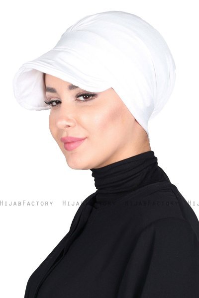 Sandra - Turbante Di Cotone Bianca - Ayse Turban