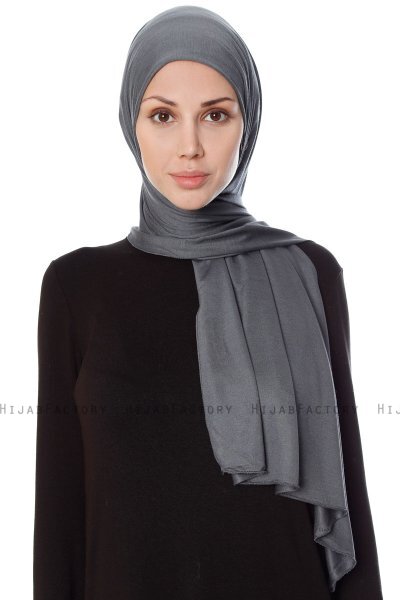 Seda - Hijab Jersey Grigio Scuro - Ecardin
