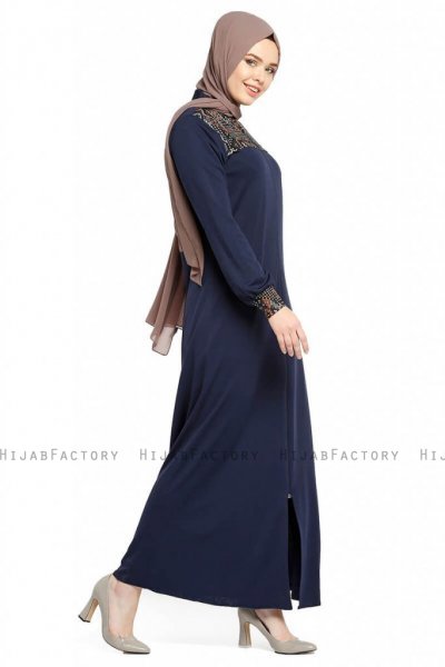Selda - Abaya Blu Navy - Miss Cazibe