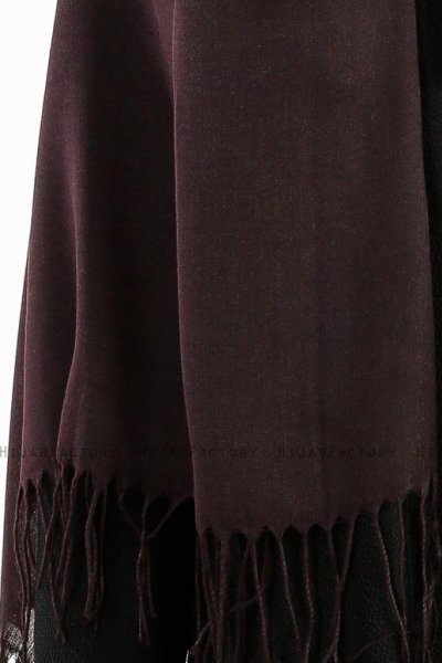 Selin Mörkbrun Pashmina Hijab Sjal Özsoy 160209-5
