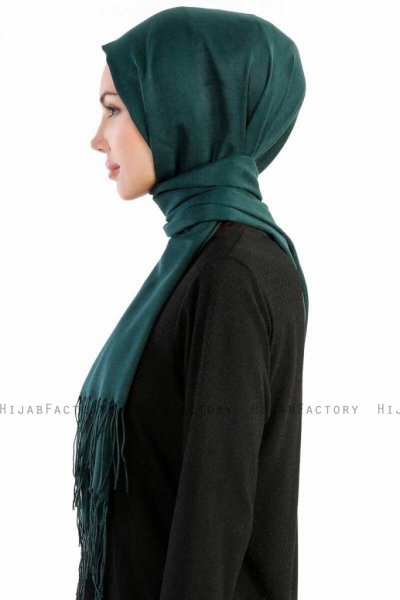 Selin Mörkgrön Pashmina Hijab Sjal Özsoy 160279-4