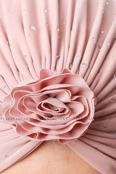 Shereen - Turbante Crepe Chiffon Rosa Antico - Sehr-i Sal