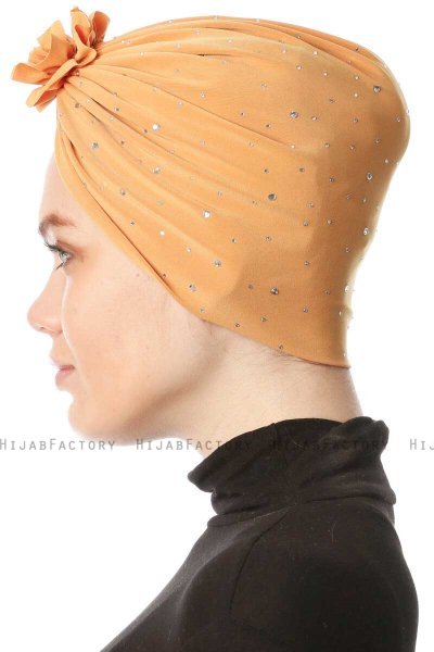 Shereen - Turbante Crepe Chiffon Giallo - Sehr-i Sal