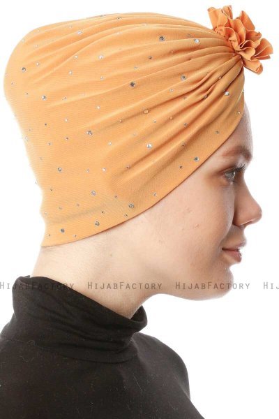 Shereen - Turbante Crepe Chiffon Giallo - Sehr-i Sal