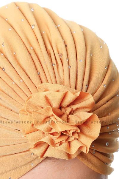 Shereen - Turbante Crepe Chiffon Giallo - Sehr-i Sal