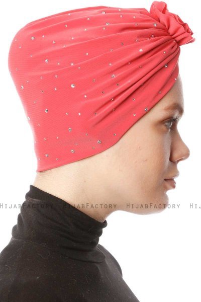 Shereen - Turbante Crepe Chiffon Lampone - Sehr-i Sal