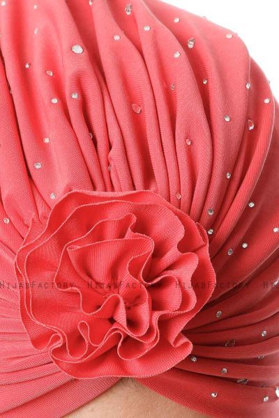 Shereen - Turbante Crepe Chiffon Lampone - Sehr-i Sal