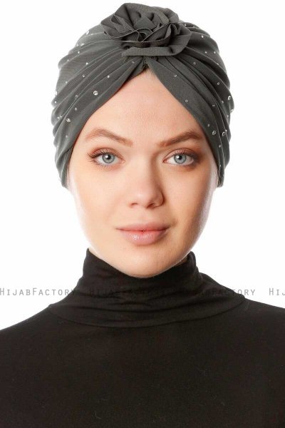 Shereen - Turbante Crepe Chiffon Cachi - Sehr-i Sal