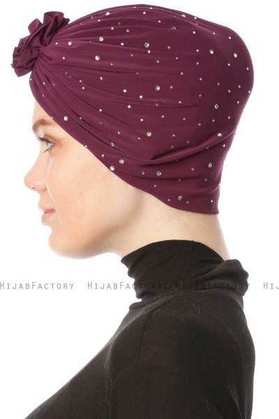 Shereen - Turbante Crepe Chiffon Viola - Sehr-i Sal