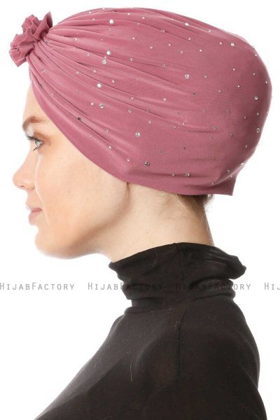 Shereen - Turbante Crepe Chiffon Rosa Scuro - Sehr-i Sal