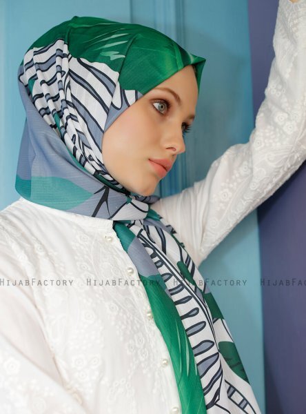 Yumna - Hijab Fantasia Verde Scuro