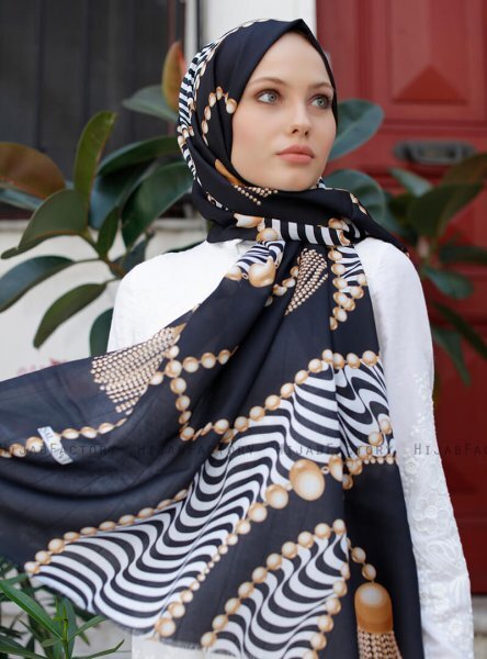 Yumna - Hijab Fantasia Blu Navy Scuro