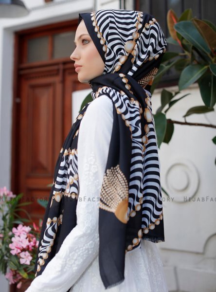 Yumna - Hijab Fantasia Blu Navy Scuro