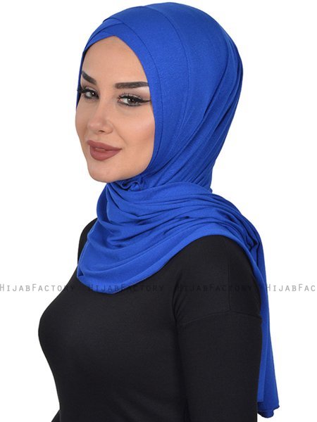 Sofia - Hijab Cotone Pratico Blu