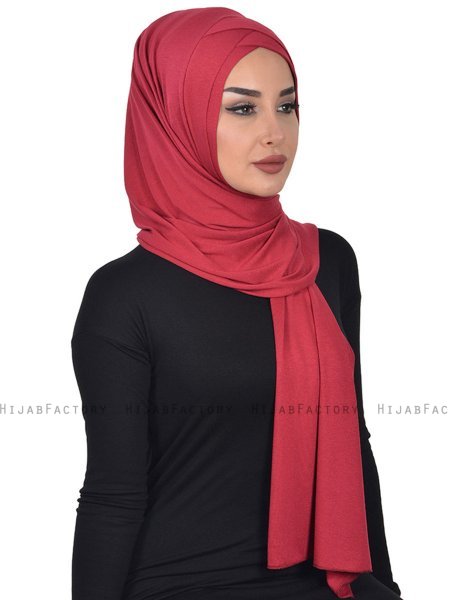 Sofia - Hijab Cotone Pratico Bordò