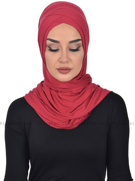 Sofia - Hijab Cotone Pratico Bordò