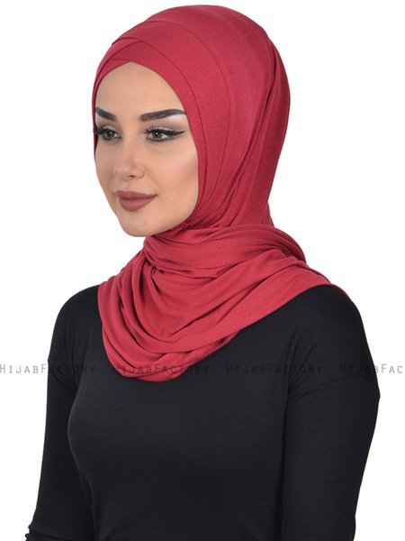 Sofia - Hijab Cotone Pratico Bordò