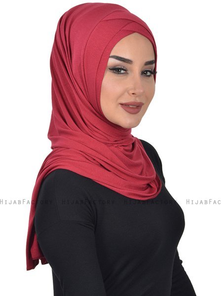 Sofia - Hijab Cotone Pratico Bordò