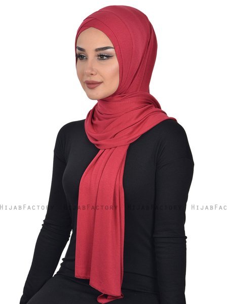 Sofia - Hijab Cotone Pratico Bordò