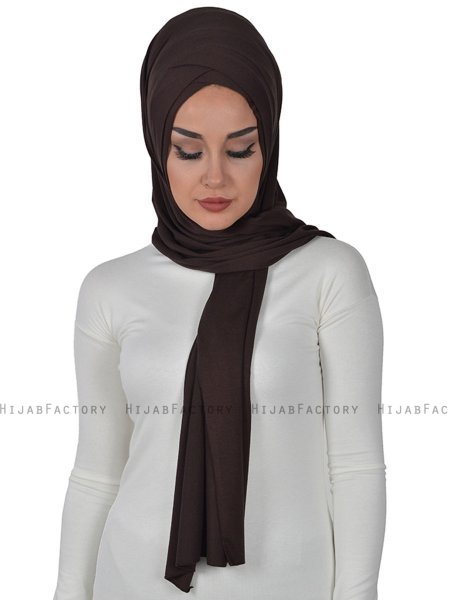 Sofia - Hijab Cotone Pratico Marrone