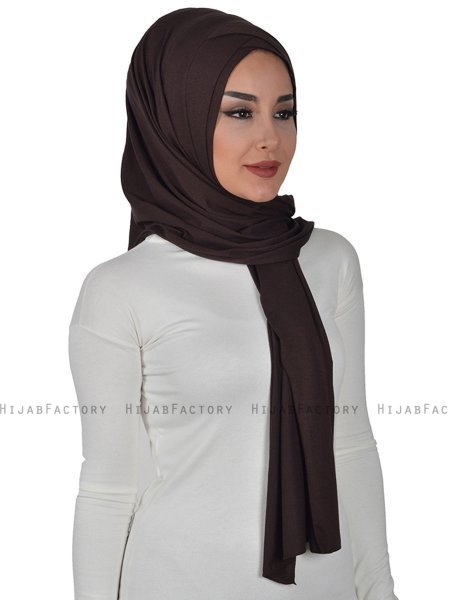 Sofia - Hijab Cotone Pratico Marrone