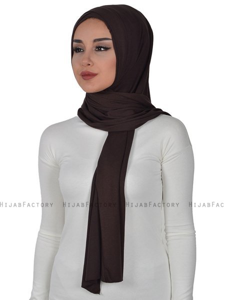 Sofia - Hijab Cotone Pratico Marrone