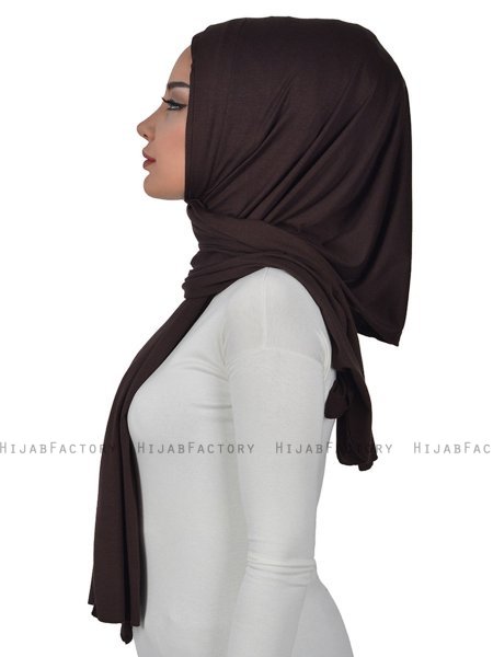 Sofia - Hijab Cotone Pratico Marrone