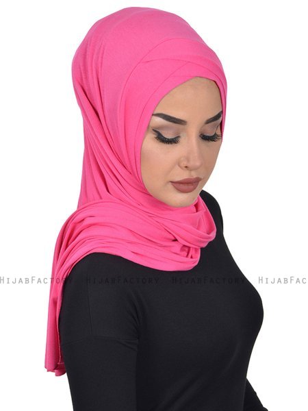 Sofia - Hijab Cotone Pratico Fucsia