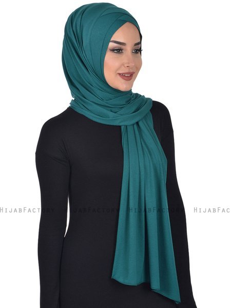 Sofia - Hijab Cotone Pratico Verde Scuro