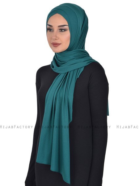 Sofia - Hijab Cotone Pratico Verde Scuro