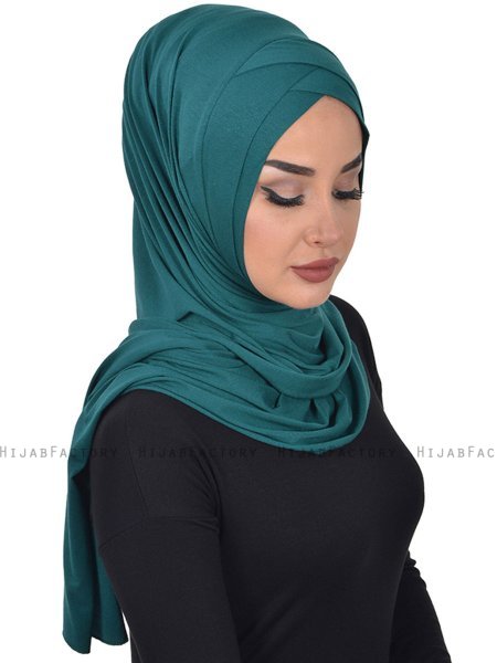 Sofia - Hijab Cotone Pratico Verde Scuro