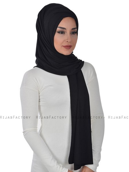Sofia - Hijab Cotone Pratico Nero