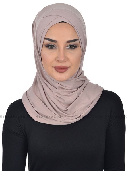 Sofia - Hijab Cotone Pratico Taupe