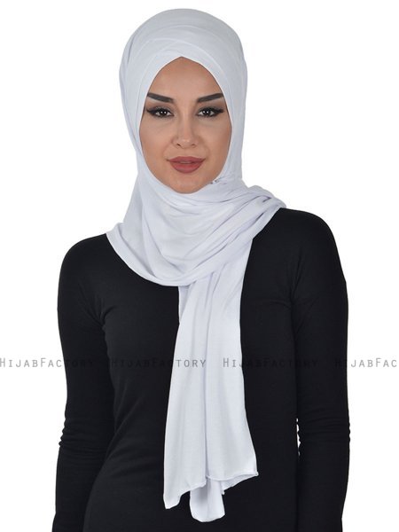 Sofia - Hijab Cotone Pratico Bianca