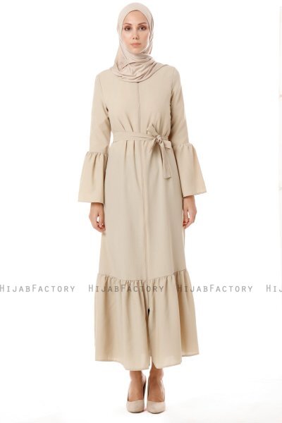 Soraya - Abaya Beige - Miss Cazibe