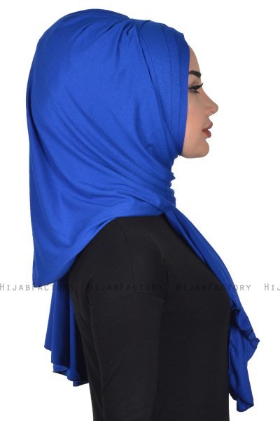 Tamara - Hijab Cotone Pratico Blu